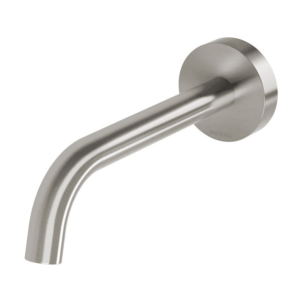 Vivid Slimline Plus Wall Basin / Bath Outlet 180mm Brushed Nickel