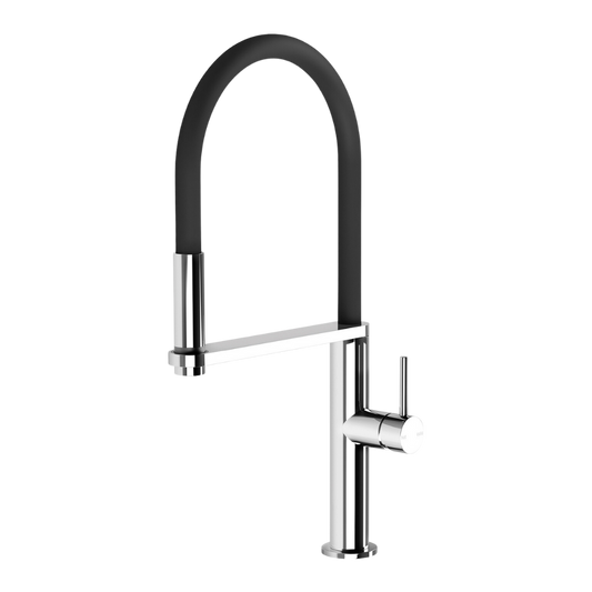 Blix Flexible Hose Chrome Sink Mixer Round Lead Free