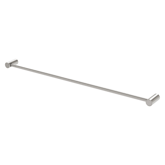 Vivid Slimline Single Towel Rail 800mm Brushed Nickel