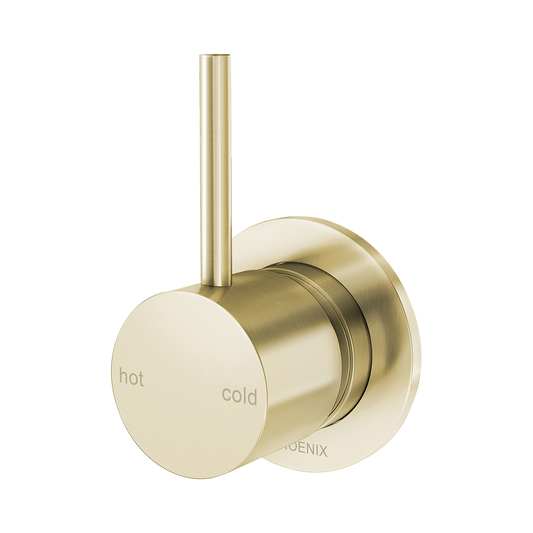 Vivid Slimline Up Shower / Wall Mixer Brushed Gold