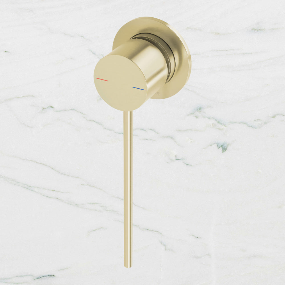 Vivid Slimline SwitchMix Shower / Wall Mixer 60mm Backplate and Extended Lever Brushed Gold