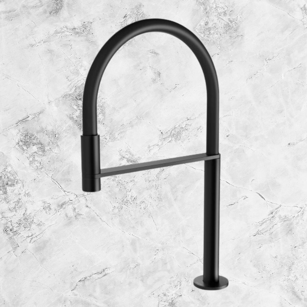 Axia Hob Sink Outlet Flexible Hose 230mm Matte Black