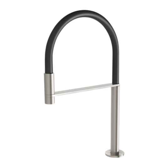 Axia Hob Sink Outlet Flexible Hose 230mm Brushed Nickel