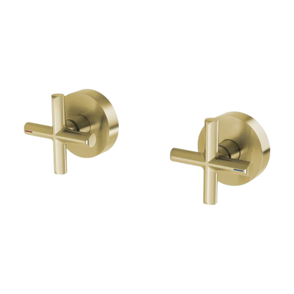 Vivid Slimline Plus Wall Top Assemblies Brushed Gold