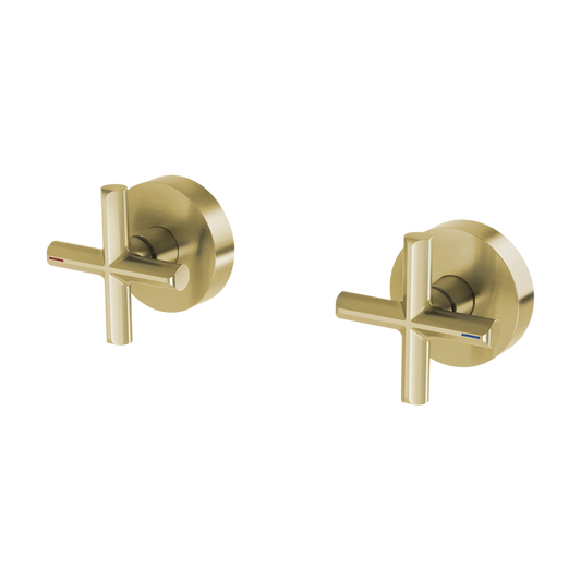 Vivid Slimline Plus Wall Top Assemblies Brushed Gold