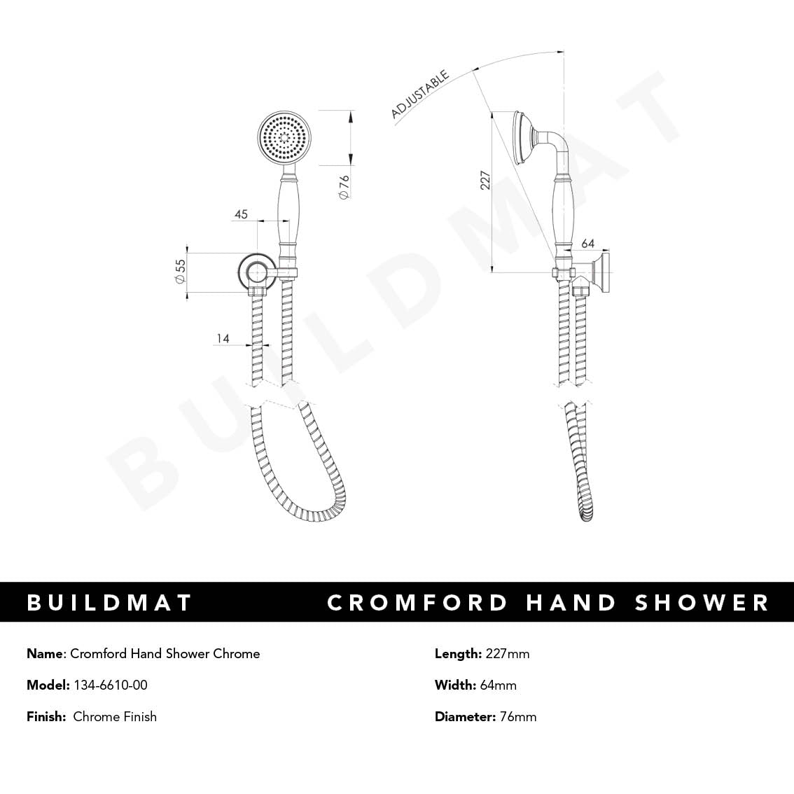 Cromford Hand Shower Chrome