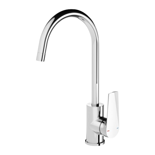 Arlo Sink Mixer 200mm Gooseneck Lead Free Chrome