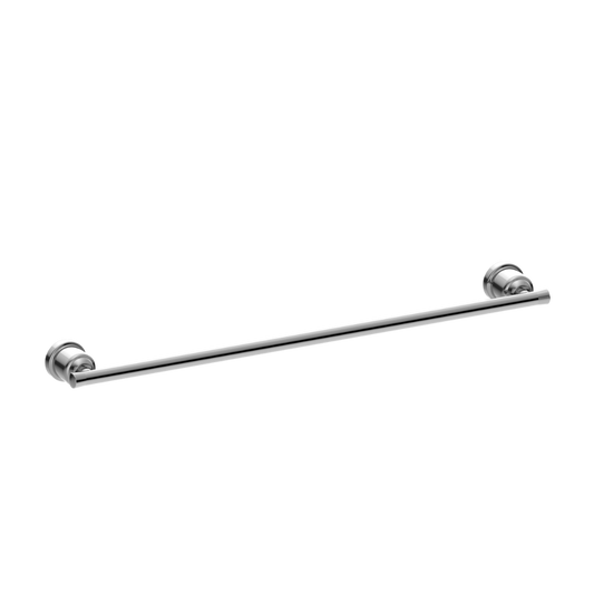 York Single Towel Rail 600mm Chrome