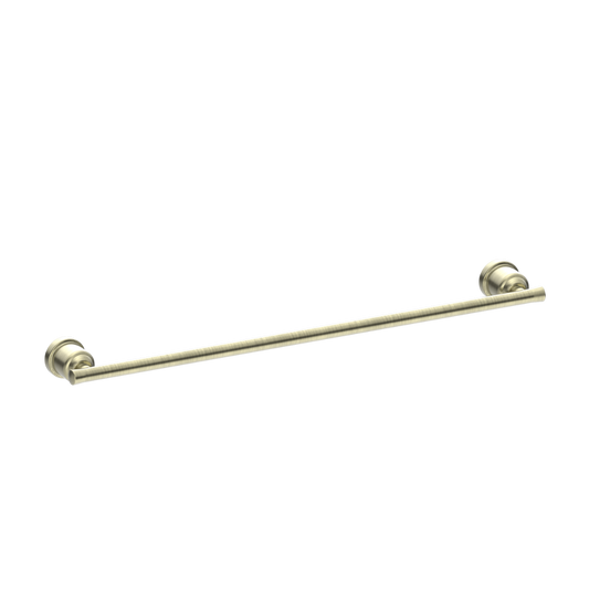 York Single Towel Rail 600mm Aged Brass