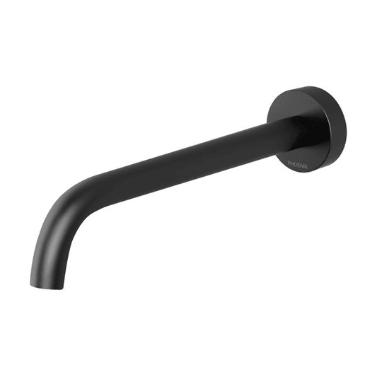 Vivid Slimline Basin Outlet 230mm Curved Matte Black