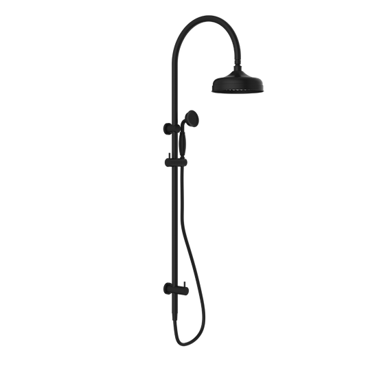 York Twin Shower with Metal Hand Shower Matte Black