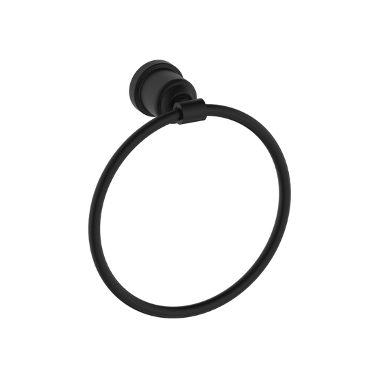 York Towel Ring Matte Black