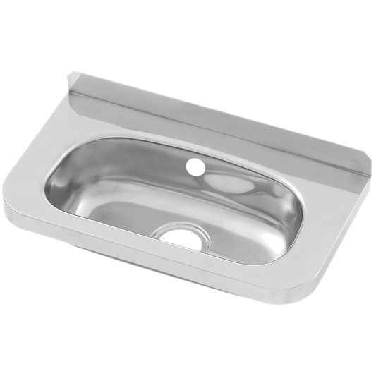 Compact Stainless Steel Hand Basin No tap holes,  Inc Overflow Hole