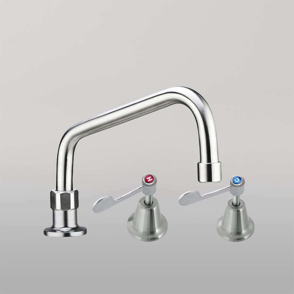 Bench Mount and Basin Stops with 6-inch Spout