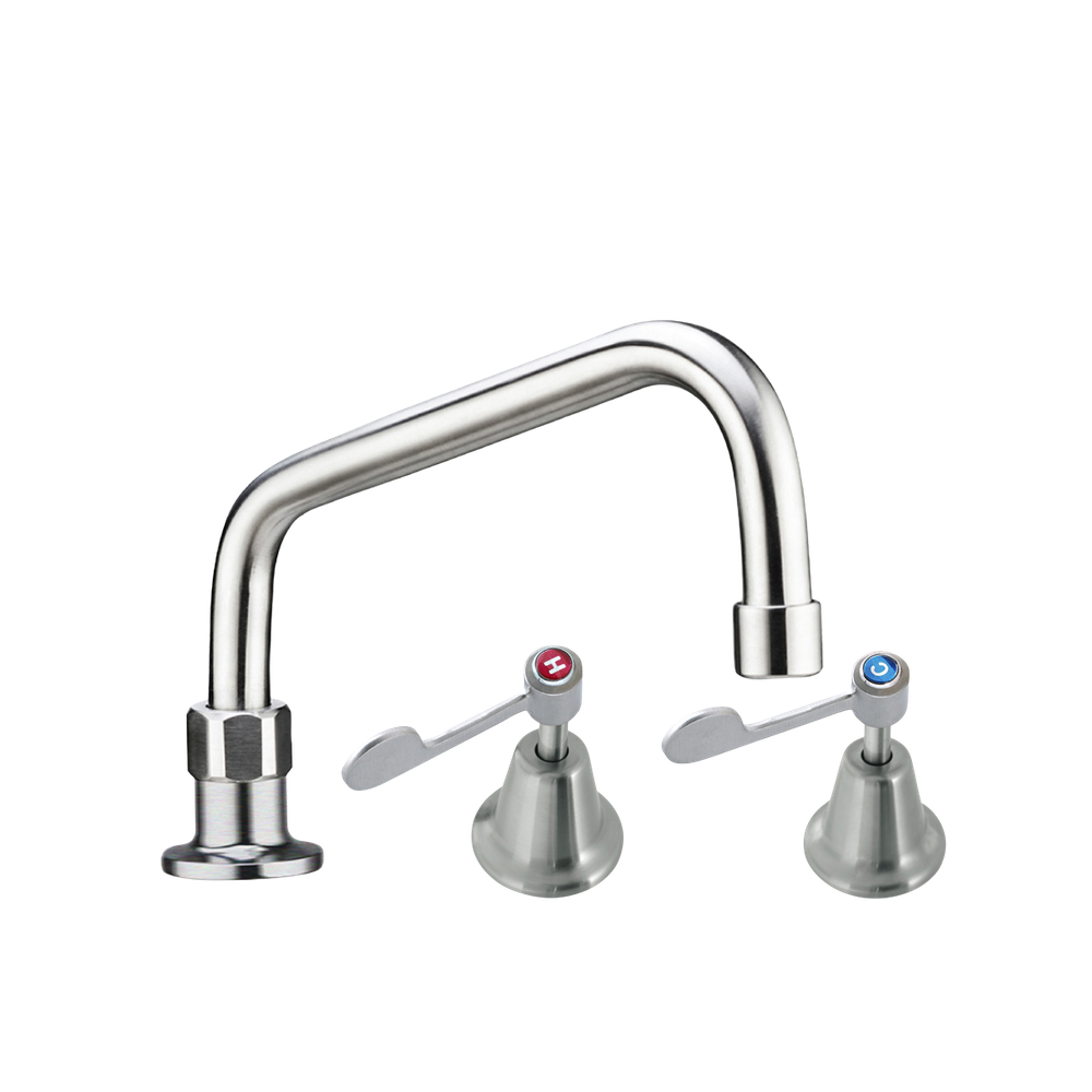 Bench Mount and Basin Stops with 6-inch Spout