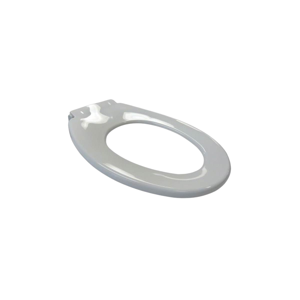 Anti Vandal Single Flap Closed Front Toilet Seat White