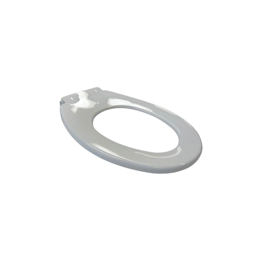 Anti Vandal Single Flap Closed Front Toilet Seat White