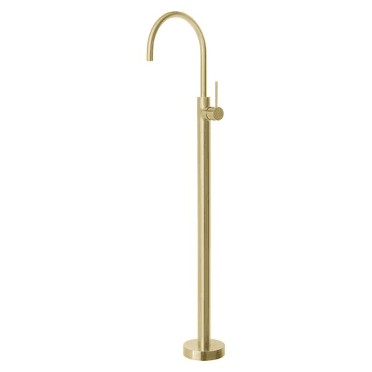 Vivid Slimline Floor Mounted Bath Mixer Brushed Gold