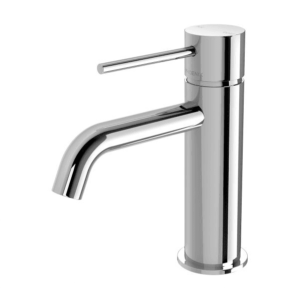 Vivid Slimline Basin Mixer Curved Outlet  Chrome