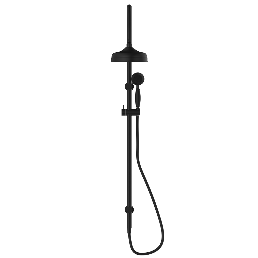 York Twin Shower with Metal Hand Shower Matte Black