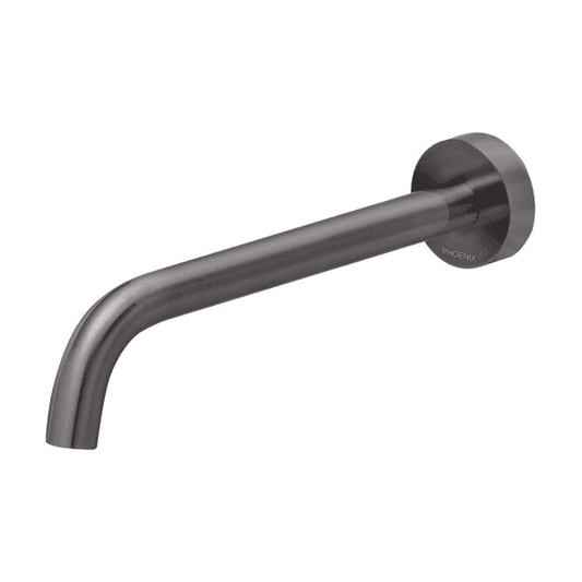 Vivid Slimline Bath Outlet 230mm Curved Brushed Carbon