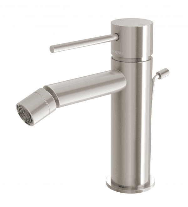 Vivid Slimline Bidet Mixer with Pop-Up Waste Brushed Nickel