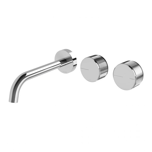 Axia Wall Basin / Bath Curved Outlet Hostess Set 180mm  Chrome