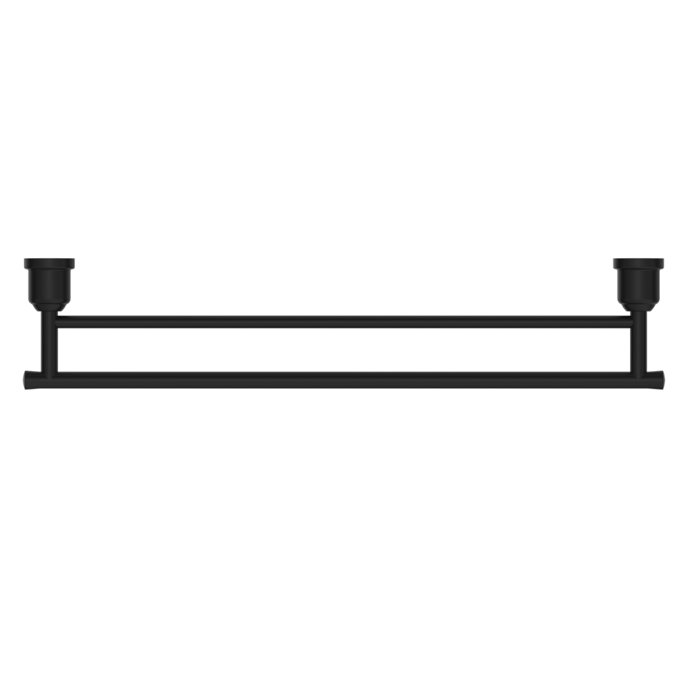 York Double Towel Rail 600mm Matte Black