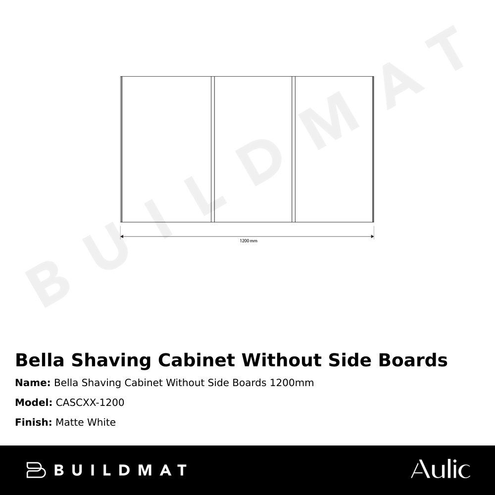 Bella Shaving Cabinet Without Side Boards 1200mm