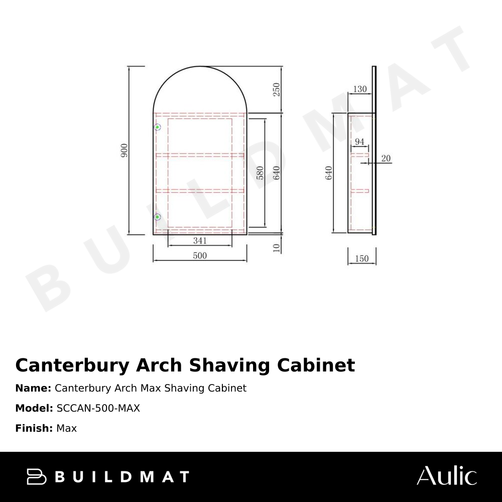 Canterbury Arch Max Shaving Cabinet