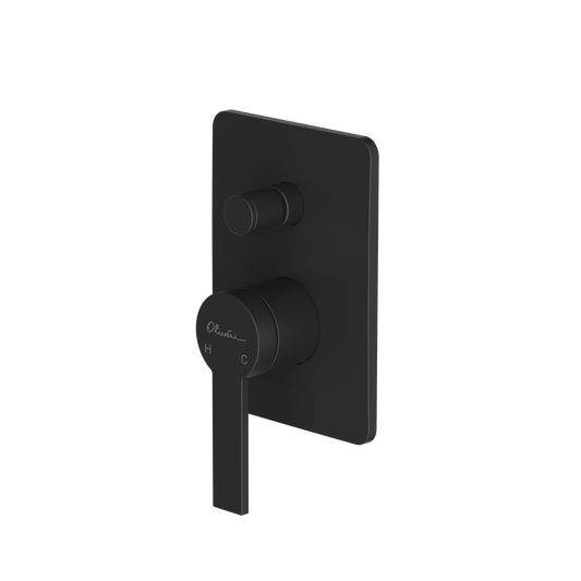 Barcelona Wall Mixer With Diverter Matte Black