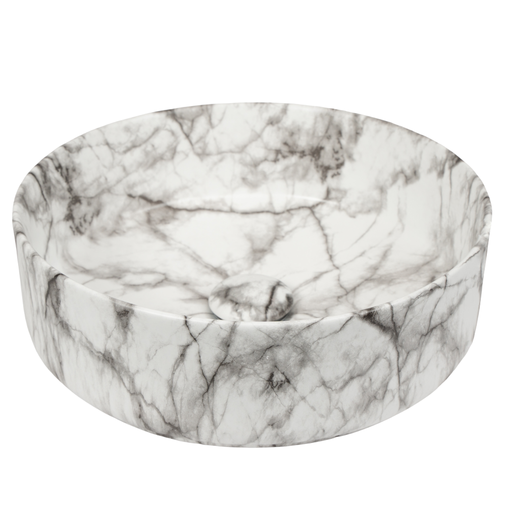 Arabescato Vagli Circle Ceramic Basin CLEARANCE