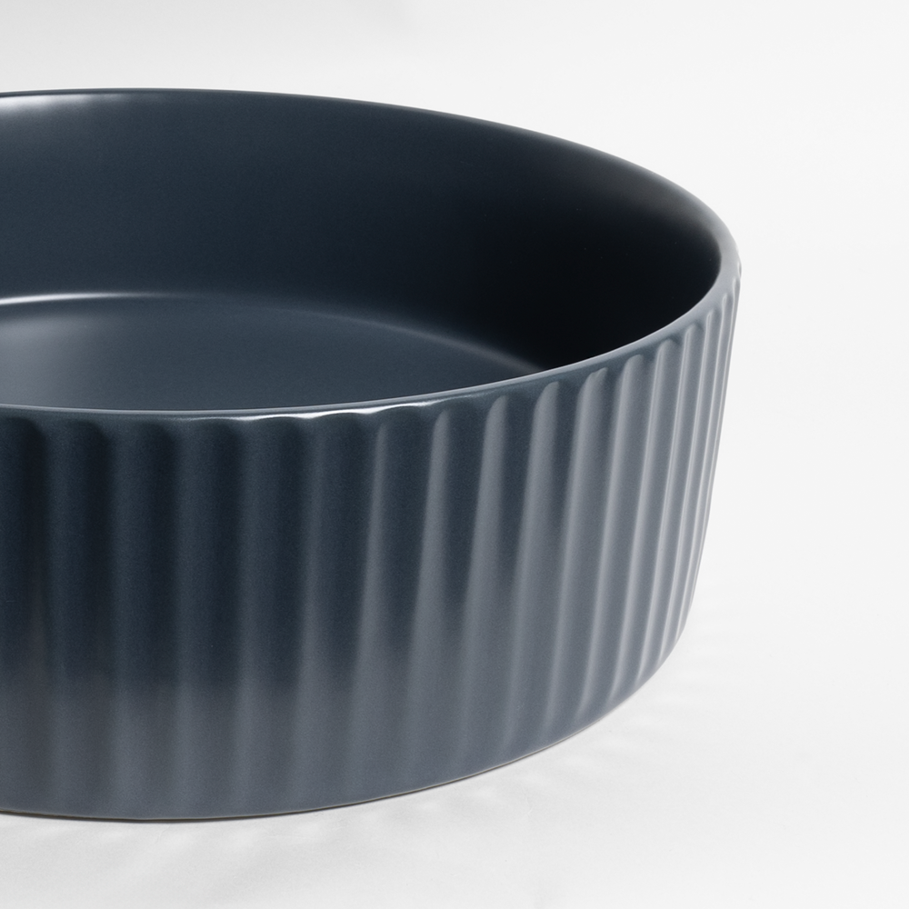 Camilla Fluted Matte Blue Basin