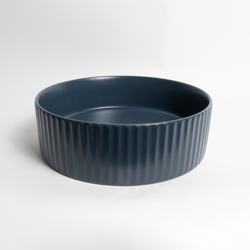 Camilla Fluted Matte Blue Basin