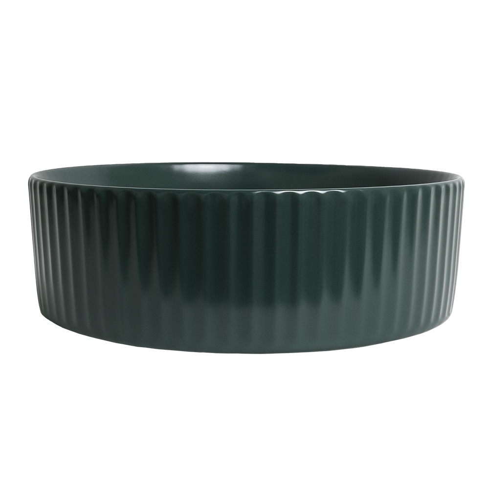 Camilla Fluted Matte Green Basin