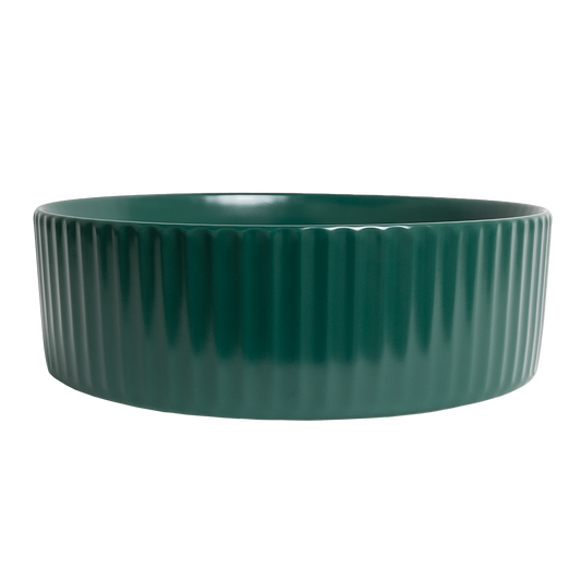 Camilla Fluted Matte Green Basin