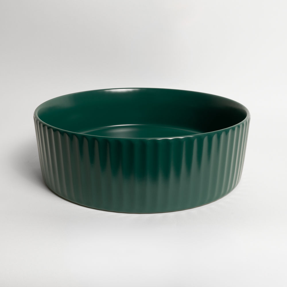 Camilla Fluted Matte Green Basin