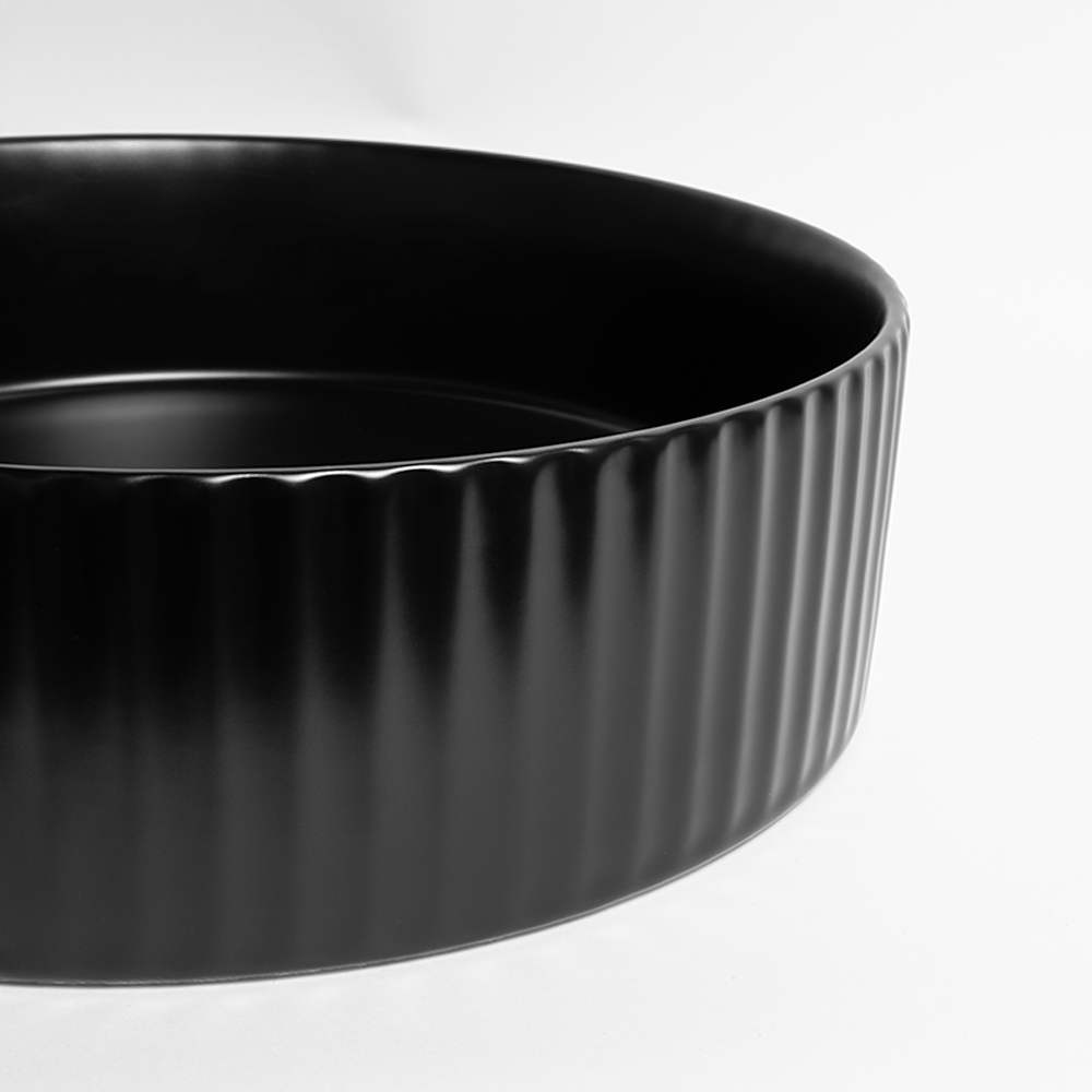 Camilla Fluted Matte Black Basin