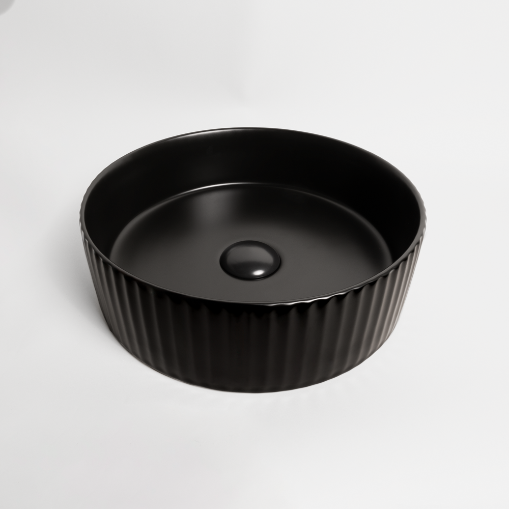 Camilla Fluted Matte Black Basin