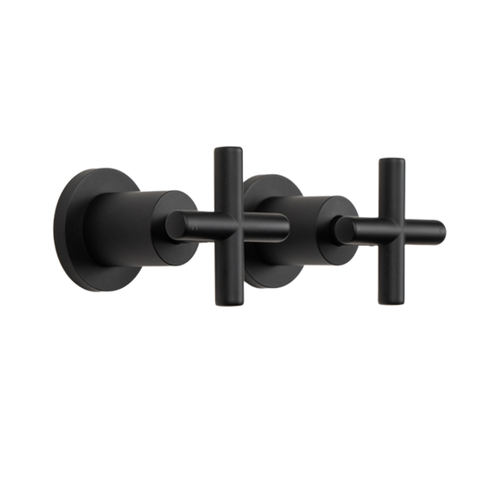 Cora Matte Black Cross Tap Handles