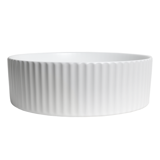 Camilla Fluted Matte White Basin