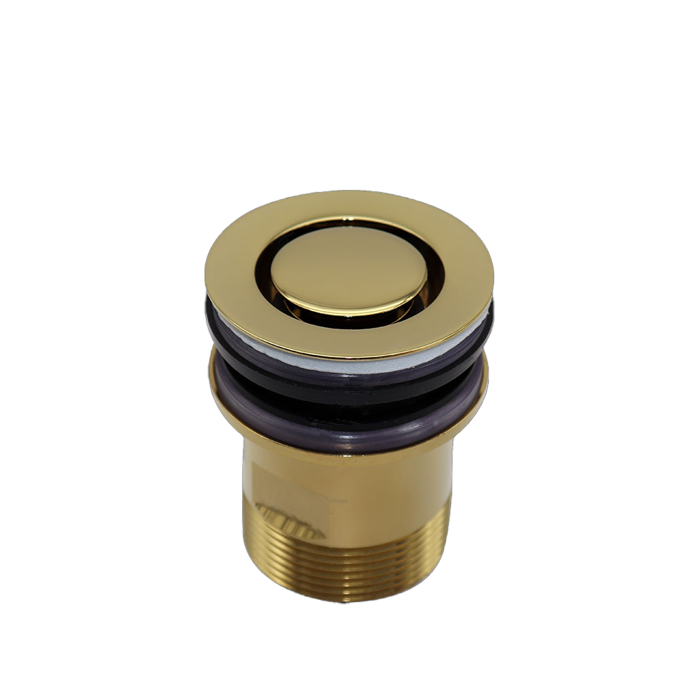 Brushed Gold Finish 40mm Bath Pop Down Waste No Overflow