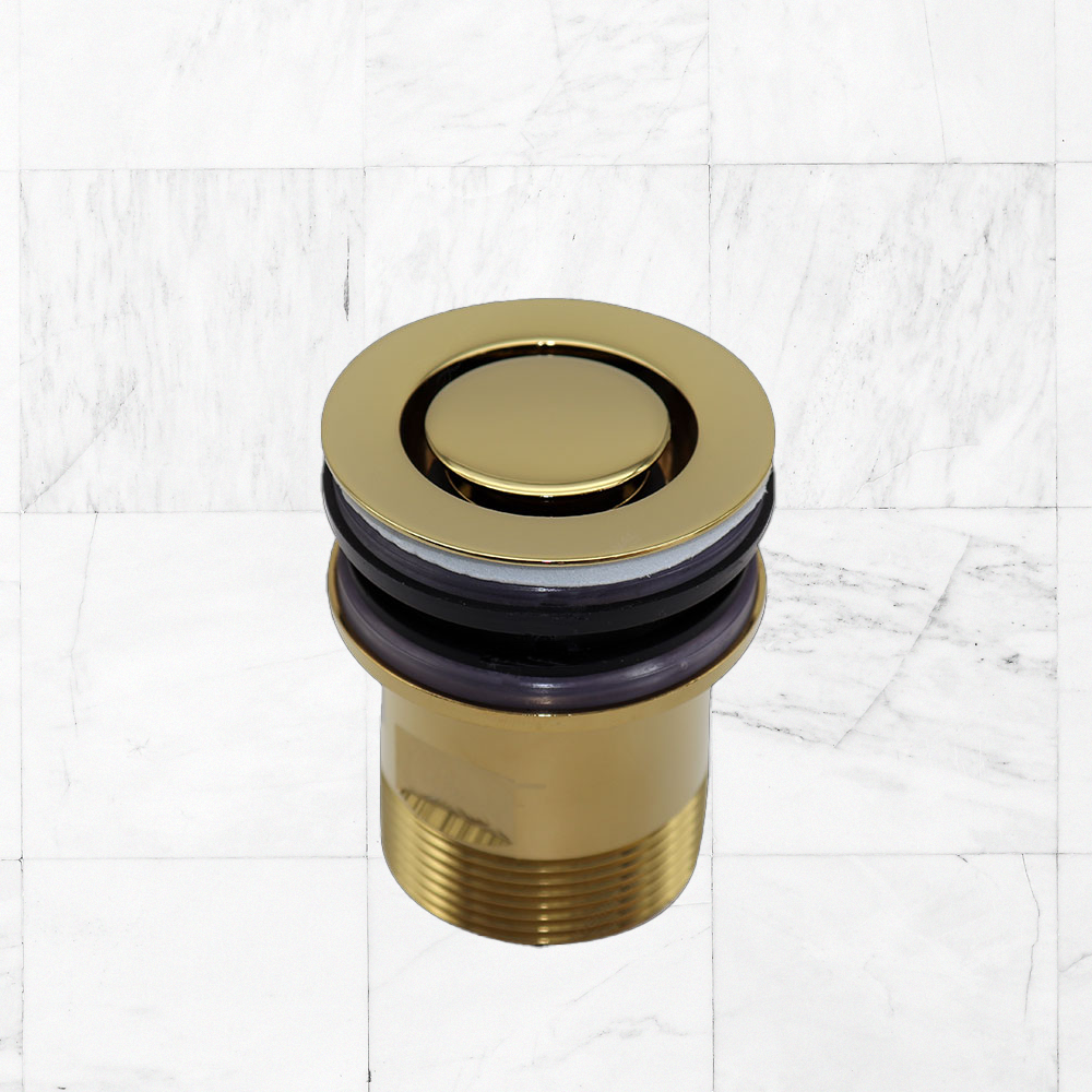 Brushed Gold Finish 40mm Bath Pop Down Waste No Overflow