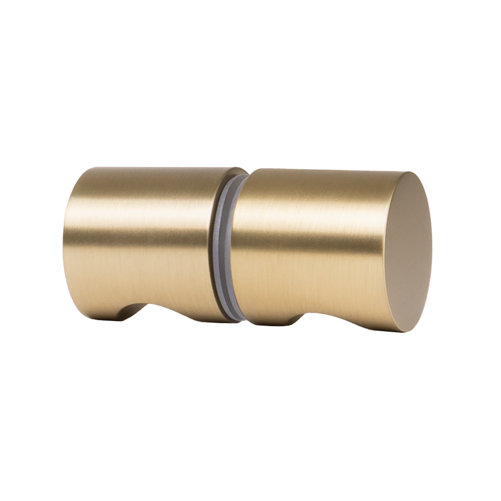 Zala Shower Door Handle Brushed Brass Gold