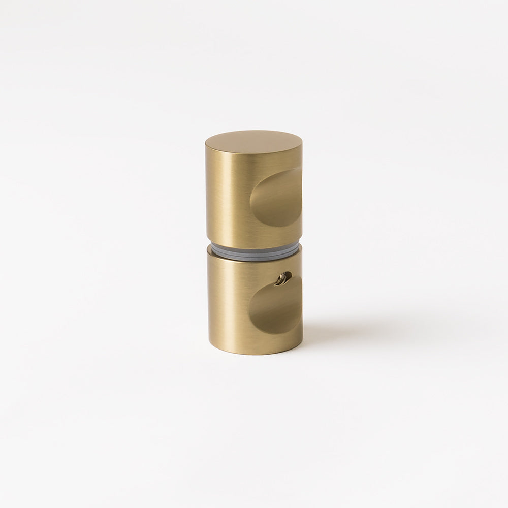 Zala Shower Door Handle Brushed Brass Gold