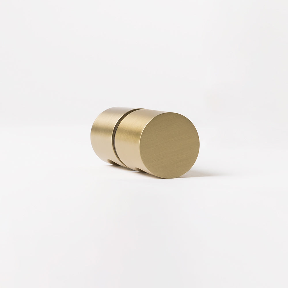 Zala Shower Door Handle Brushed Brass Gold