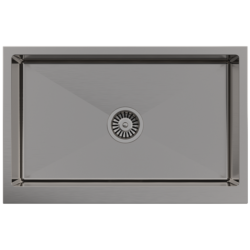 Boden Belfast Brushed Gunmetal Farmhouse Sink