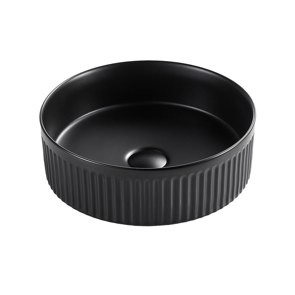 CA410RMB Cascade Round Above Counter Basin Matte Black