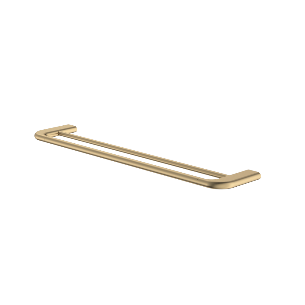 Contura II 620mm Double Towel Rail Brushed Brass