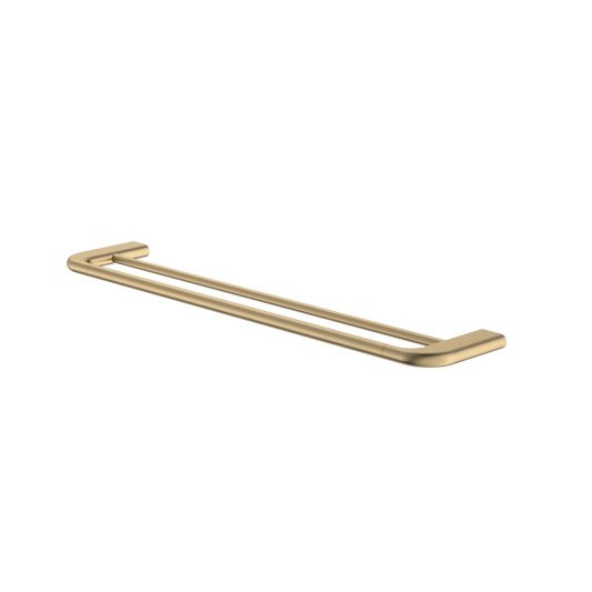 Contura II 620mm Double Towel Rail Brushed Brass